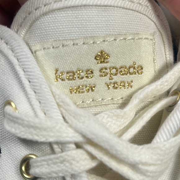 Kate Spade - Keds Black And White Polka Dot Canvas Lace Up Sneaker Size 7. - Picture 6 of 8